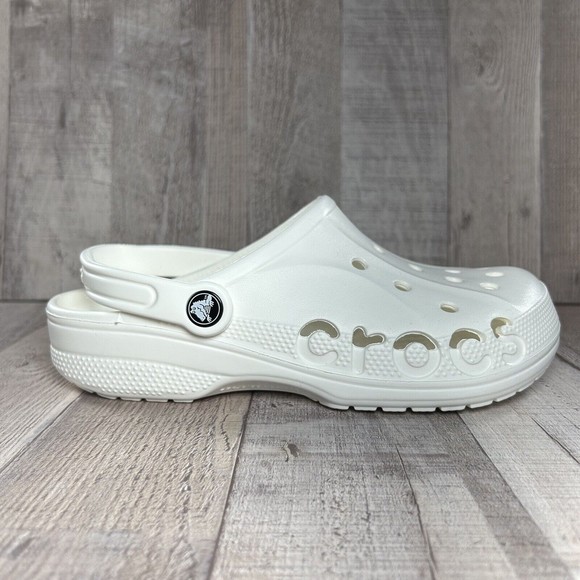 Crocs Baya Unisex Clog Shoes White Slip-On Men's Size 6 I Women's 8 10126-100 - Picture 9 of 12